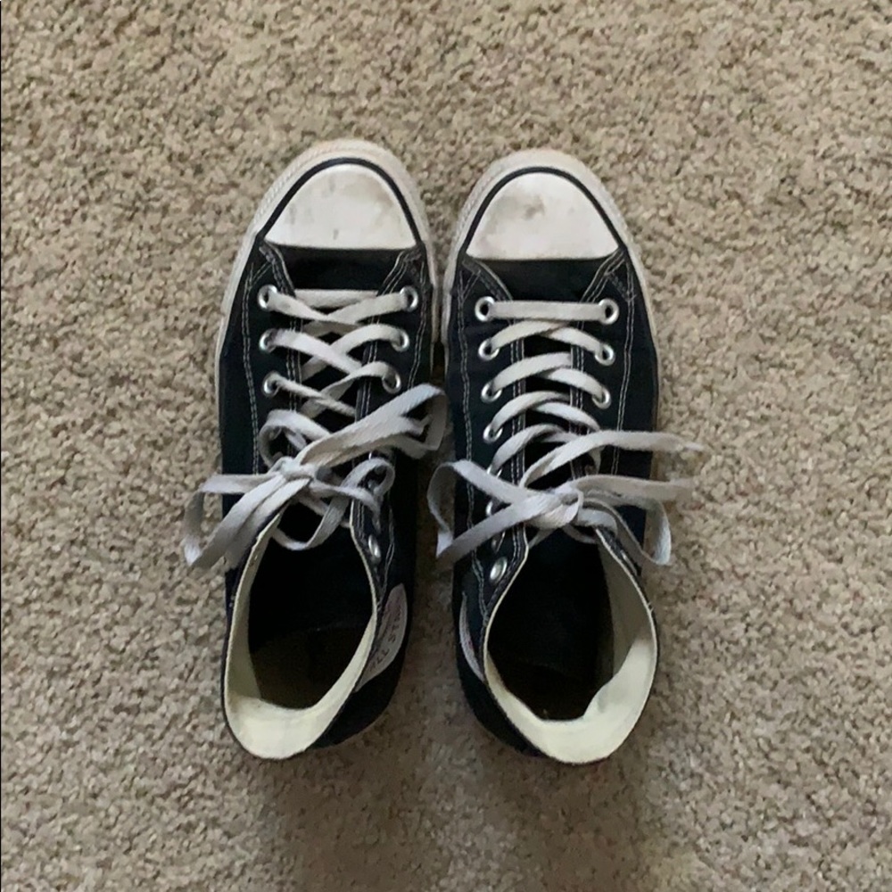 Black high top converse